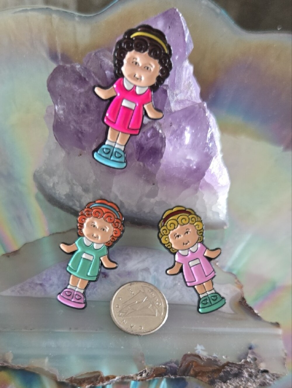 🎀 Brand NEW Polly Pocket Doll Trio Enamel Pin Set! ✨ Y2K Vibes 90s Nostalgia